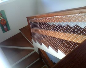 Redes de proteção para escadas e parapeito